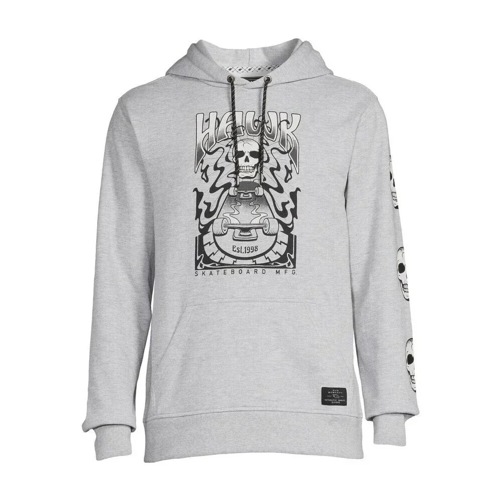 TONY HAWK GRAPHIC HOODIE 'SKULLS & SKATEBOARDING' SWEATSHIRT Size Large